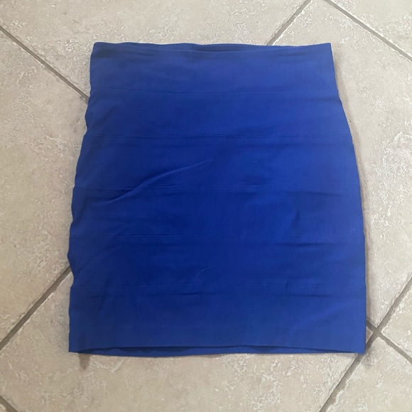 Women’s Royal Blue Pencil Skirt - Picture 3 of 3